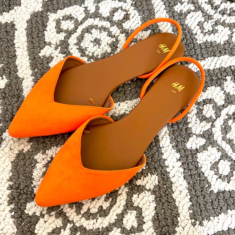 H&M orange suede sandals